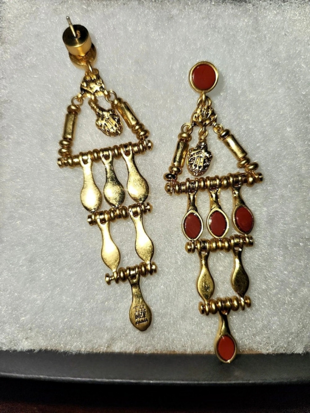 The Met Egyptian Nefer Amulet Red Jasper Jewelry Red Jasper Drop Earrings